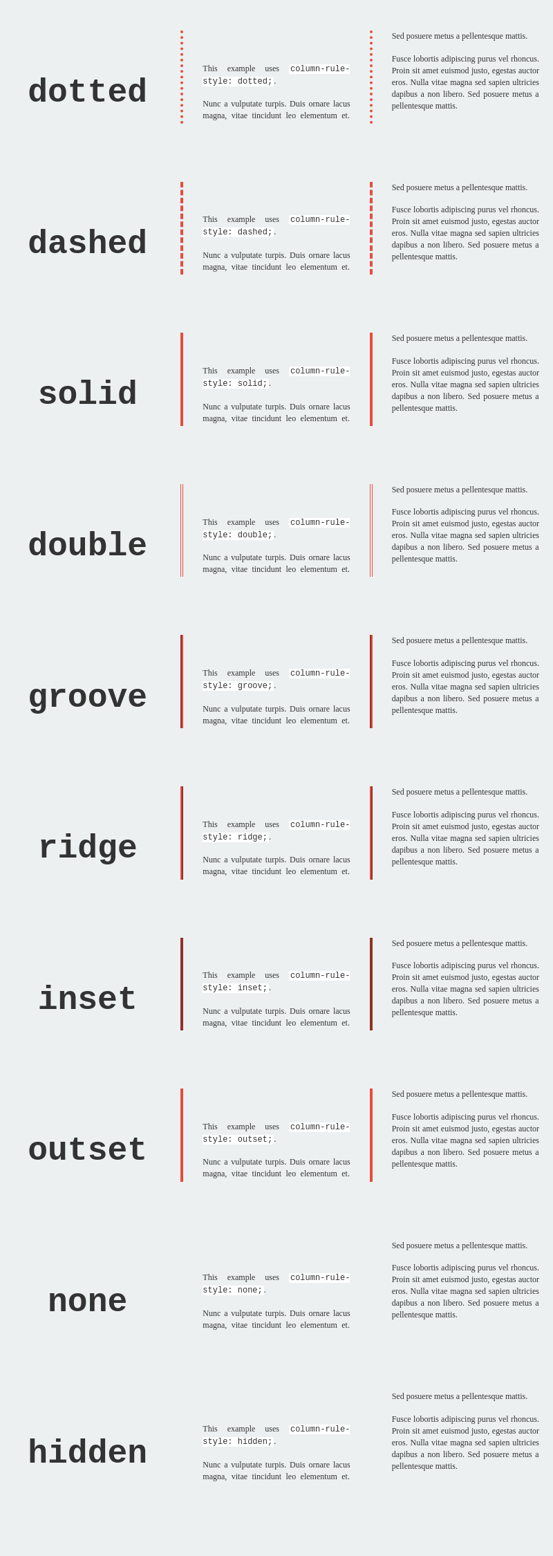 Browser Preview of COLUMN-RULE